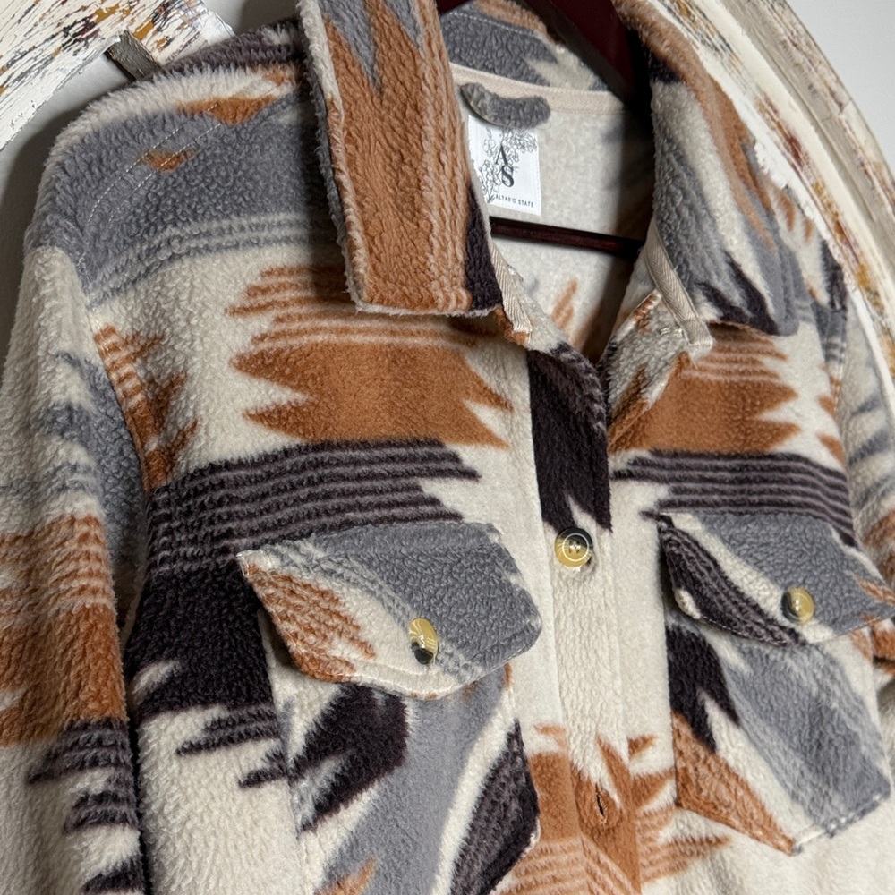 Altar’d State Aztec Patterned Shacket - image 3